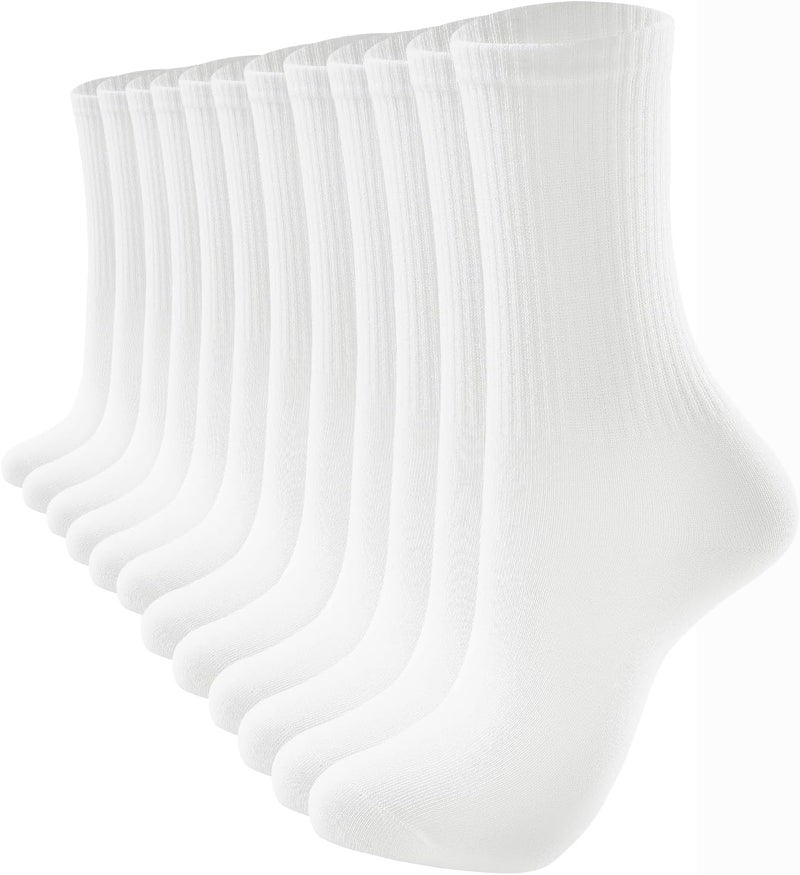 SHIZEN Womens Crew Socks 3-12 Pairs Pack Size 6-11 - Image 1